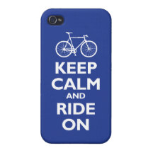Behalten Sie Ruhe und reiten Sie an (Fahrrad) - Re iPhone 4 Case
