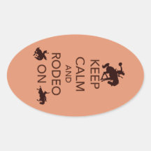 Behalten Sie Ruhe und Rodeo auf Cowboycowgirlgesch Sticker