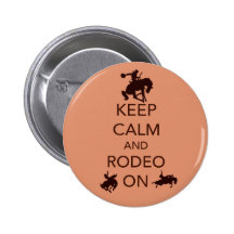 Behalten Sie Ruhe und Rodeo auf Cowboycowgirlgesch Anstecknadelbuttons