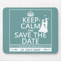 Behalten Sie Ruhe und Save the Date (völlig kunden Mousepad
