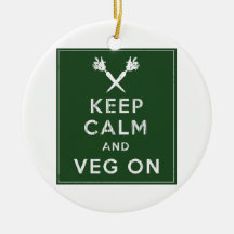 Behalten Sie Ruhe und Veg an Weihnachtsbaum Ornament