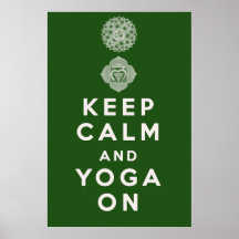Behalten Sie Ruhe und Yoga an Plakate