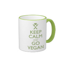 Behalten Sie Ruhe, vegan zu gehen Kaffeehaferl