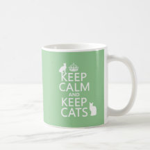 Behalten Sie ruhig und behalten Sie Katzen Kaffee Tassen