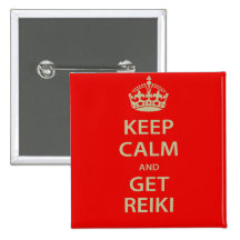 Behalten Sie ruhig und erhalten Sie Reiki Anstecknadel