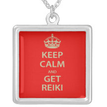 Behalten Sie ruhig und erhalten Sie Reiki Personalisierte Halskette
