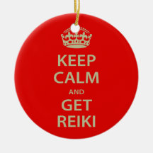 Behalten Sie ruhig und erhalten Sie Reiki Weinachtsornamente