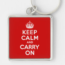 Behalten Sie ruhig und machen Sie Keychain weiter Schlüsselanhänger