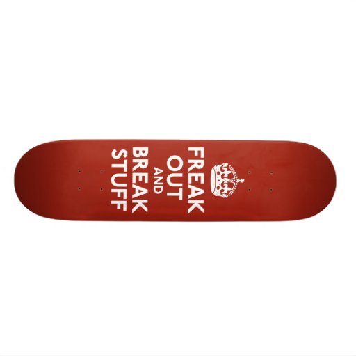 Behalten Sie ruhig und machen Sie Parodie weiter Skateboard Deck