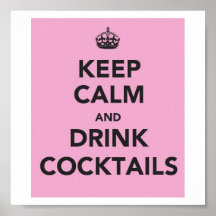 Behalten Sie ruhige und Getränk-Cocktails Posterdrucke