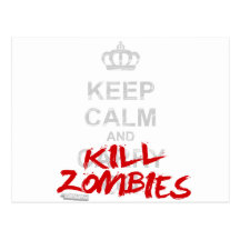 Behalten Sie ruhige und Tötungs-Zombies - GamerGee Postkarte