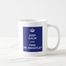 Behalten Sie ruhigen Entdeckungs-Herrn Knightley E Tassen