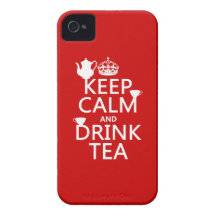 Behalten Sie ruhiger und Getränk-Tee - alle Farben iPhone 4 Case-Mate Hülle