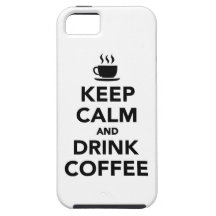 Behalten Sie ruhiger und Getränkkaffee iPhone 5 Hülle