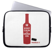 Behalten Sie ruhiges Getränk auf Wein-Liebhaber Laptop Sleeve Schutzhülle