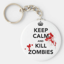 behalten Sie ruhiges und Tötungszombies keychain Schlüsselbänder