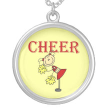 BEIFALL Strichmännchen-Cheerleader-T-Shirts und Ge Halsketten