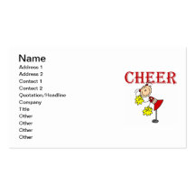 BEIFALL Strichmännchen-Cheerleader-T-Shirts und Ge Visitenkarte