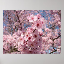 Beifallkunst druckt Feriengeschenk-rosa Baum-Blüte Posterdrucke