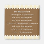 Beige Diagrammküchenhelfer des trockenen Maßes des Magnete