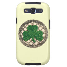 Beige Kleeblatt-u. Celtic-Knoten-Samsungs-Galaxie- Galaxy S3 Schutzhüllen