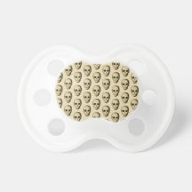 Beige Muster mit den Schädeln Baby Schnuller
