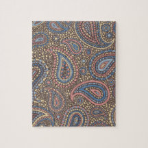 Beige Rose Paisley Jigsaw Puzzles