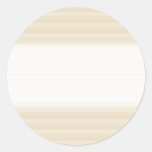 Beige TAN-Farbstreifen-Muster Runde Sticker
