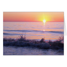 Beileids-Sonnenuntergang-Wellen Karte