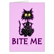 Beißen Sie mich! Katzen-Geschenk-Entwürfe Karten