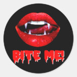 Beißen Sie mich Vampir Halloween Sticker