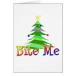 Beißen Sie mich Weihnachtsbaum Karte