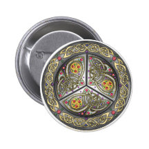Bejeweled keltisches Schild Anstecknadelbuttons