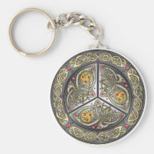 Bejeweled keltisches Schild Schlüsselbänder