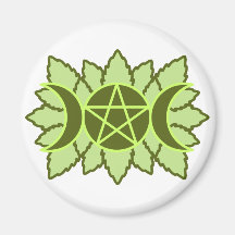 Belaubter Pentagram Magnete