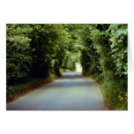 Belaubter Weg, Strand-Kreuz, Ostsussex, England Grußkarten