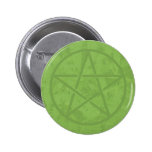 Belaubtes grünes Pentagramm Anstecknadel