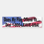 Beleidigt meine Flagge Sie? Autoaufkleber