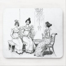 Beleidigte zwei oder drei junge Damen Mousepad