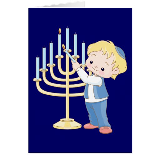 Beleuchten des Menorah Karten