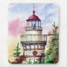 Beleuchten Sie den Weisen-Leuchtturm Mousepad