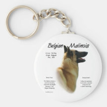 Belgier Malinois Geschichtsentwurf Schlüsselanhänger