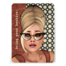Belinda-Bienenstock-Retro schicke große Einladung