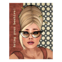Belinda-Bienenstock-Retro schicke kleine Einladung