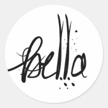 Bella italienische französische Schönheit Runde Sticker