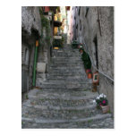 Bellagio, Italien ~ herauf Treppe Postkarten