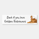 Bellen Sie wenn Sie Liebe goldene Retriever Autoaufkleber