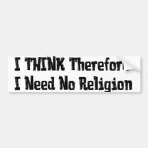 Benötigen Sie nicht Religion Auto Sticker