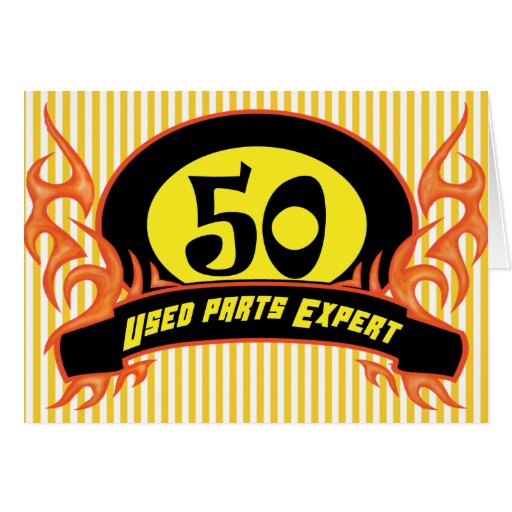 Benutzte Teil-50. Geburtstags-Party Einladungen Karte