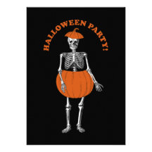 Bereites Skelett Halloweens Personalisierte Einladungen